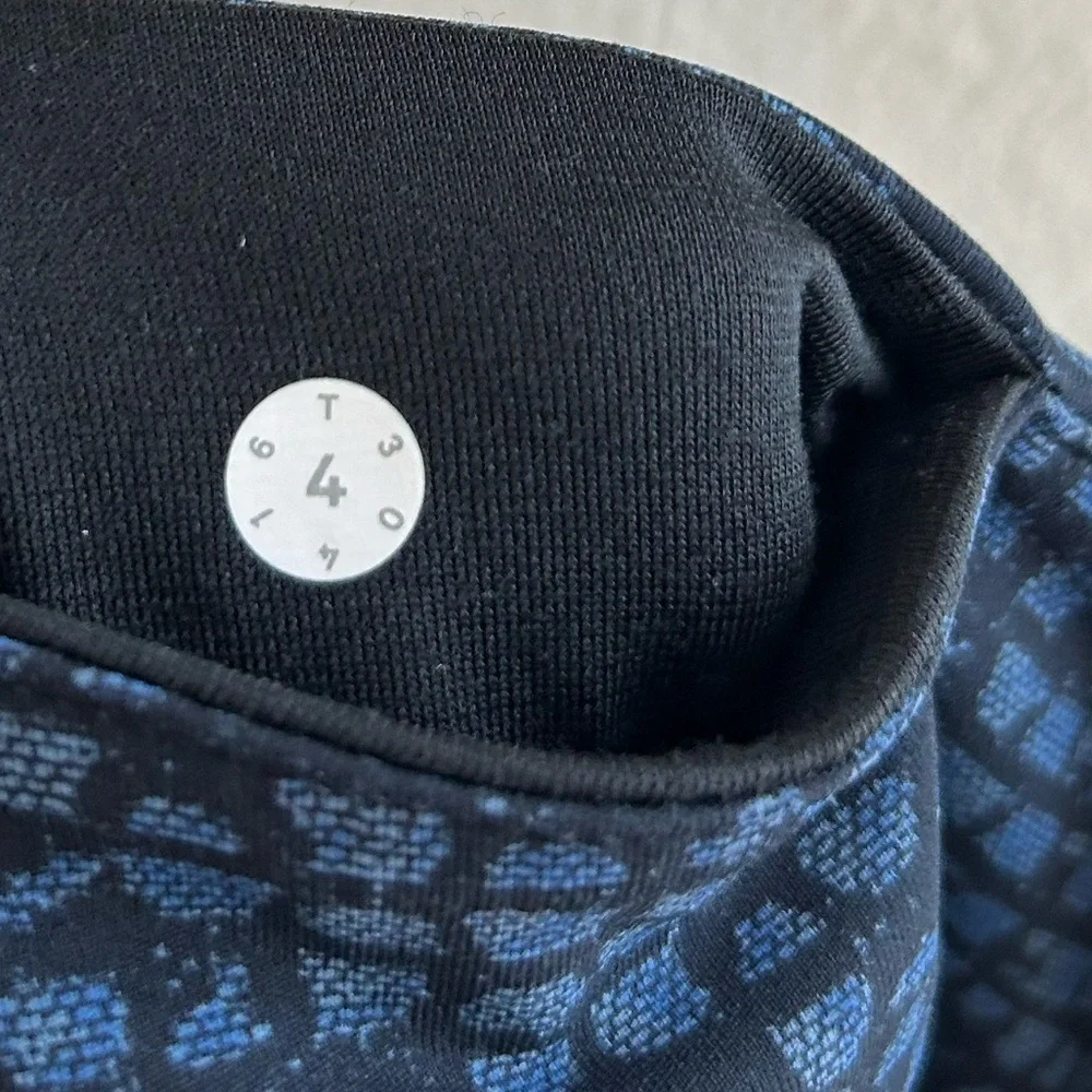 Lululemon Wunder Under Pant III Shatter Weave Desert Teal Alberta Lake Sz 4 - Picture 12 of 14